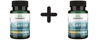 2 x Swanson AjiPure L-Serine, 500mg - 60 vcaps