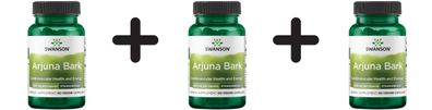 3 x Swanson Arjuna, 500mg - 60 vcaps