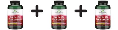 3 x Swanson Garlic Oil, 1500mg - 500 softgels