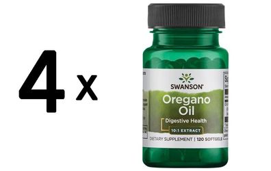 4 x Swanson Oregano Oil 10:1 Extract, 150mg - 120 softgels