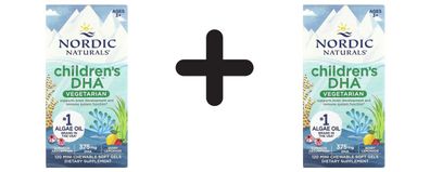 2 x Nordic Naturals Children's DHA, Berry Lemonade - 120 chewables