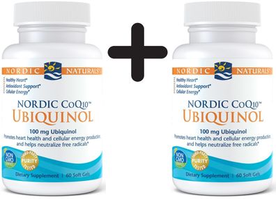 2 x Nordic Naturals Nordic CoQ10 Ubiquinol, 100mg - 60 softgels