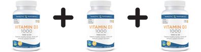 3 x Nordic Naturals Nordic Vitamin D3, 1000 IU - 120 softgels