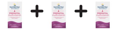 3 x Nordic Naturals Prenatal Multivitamin - 60 tablets