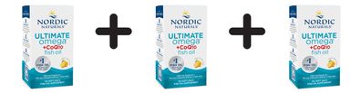 3 x Nordic Naturals Ultimate Omega + CoQ10 Fish Oil - 60 softgels