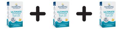 3 x Nordic Naturals Ultimate Omega, 1280mg Lemon - 60 softgels
