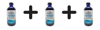 3 x Nordic Naturals Ultimate Omega, 2840mg Lemon - 237 ml
