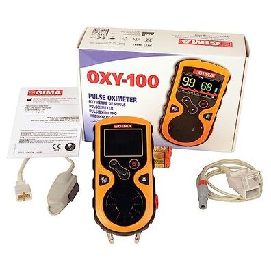 GIMA OXY-100 Pulsoximeter professionell mit Sensor und Speicherfunktion