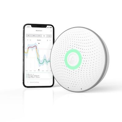 Airthings 2950 Wave Radon Radonmessgerät mit Feuchtigkeits und Temperatur