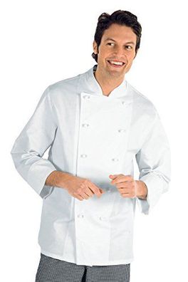 Isacco Enrica Kochjacke Herren Weiß Größe S aus Baumwolle