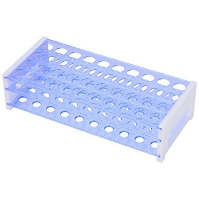 StonyLab Reagenzglasgestell 3-stöckig 40 Plätze bis 18 mm blau