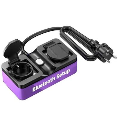 Refoss WLAN Outdoor Steckdose 2-fach IP44 16A Bluetooth 1,5 m Kabel