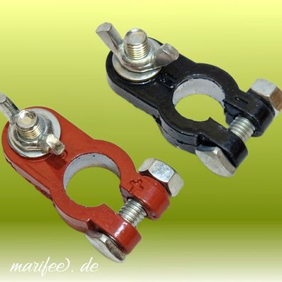 Schnellspann-Batterie-Polklemmen, 12 V/ 24 V, Auto & Motorrad, 2er-Set Art.-Nr. 21188