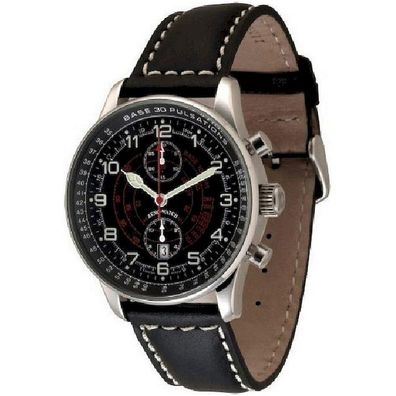 Zeno-Watch - Armbanduhr - Herren - Chrono - X-Large Pilot - P7BVD-a1-Puls