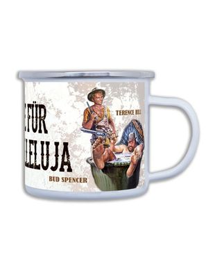 Emaille Becher 0,5 L - Vier Fäuste für ein Halleluja, EBT 07