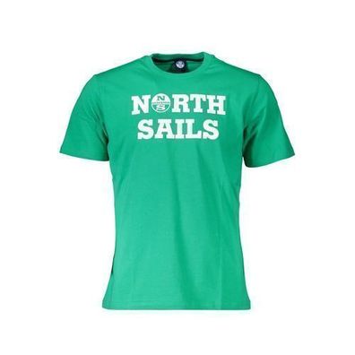North Sails Green Cotton Men T-Shirt