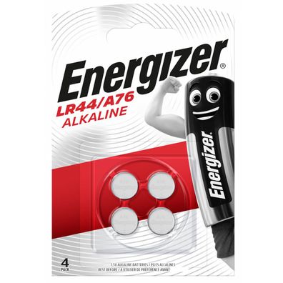 Energizer A76 V13GA LR44 AG13 13GA 357 Knopfzelle Batterie 1,5V 4er Blister