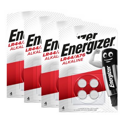 4x Energizer A76 V13GA LR44 AG13 13GA 357 Knopfzelle Batterie 1,5V 4er Blister