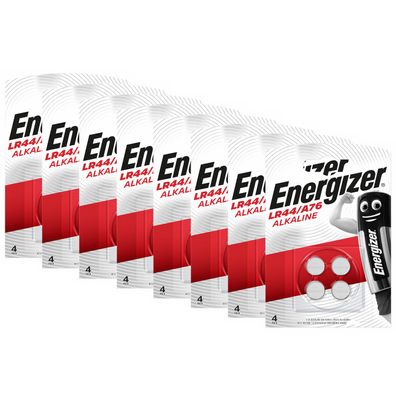 8x Energizer A76 V13GA LR44 AG13 13GA 357 Knopfzelle Batterie 1,5V 4er Blister