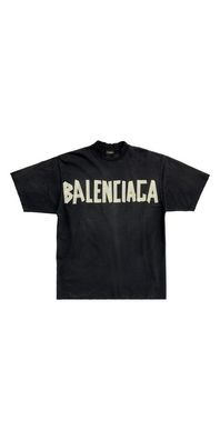 Balenciaga Tape Optik T Shirt Schwarz Unisex