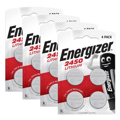 4x Energizer CR2450 CR 2450 3V Lithium Batterie Knopfzelle DL2450 4er Blister