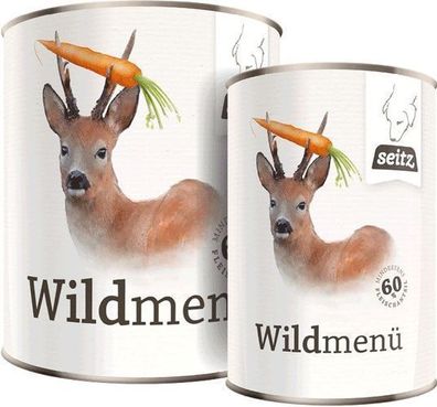 Dose Wildmenü für den Hund 60% Fleischanteil Dose