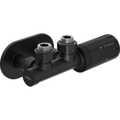 Mexen G05 Thermostat-Set Schwarz, Duplex, DN50, Eckig