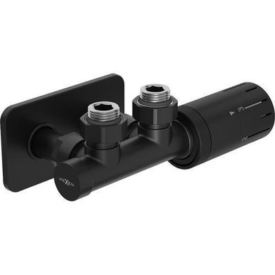 Mexen G05 Thermostat-Winkelset Schwarz DN50, Eckig