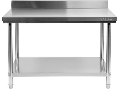 Anstelltisch mit Regalboden 100x60x85 + 10 cm, Edelstahl