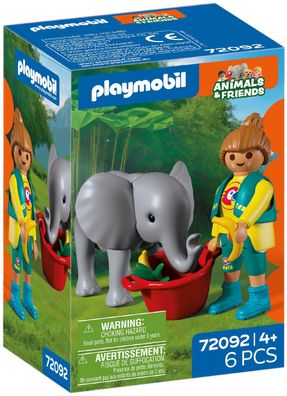 Playmobil® Animals&Friends 72092 Zoo: Elefantenbaby und Pflegerin