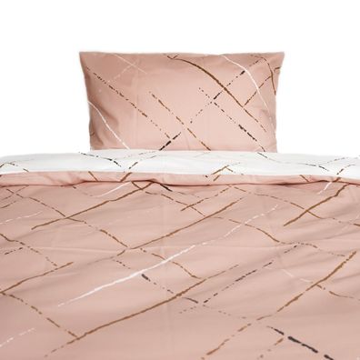 Moderne Bettwäsche mit Reißverschluss in Reflection Design, für Einzel- und Doppel