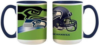 NFL Seattle Seahawks Kaffeetasse Tasse 3D Inner Color 445ml Mug 888966132979
