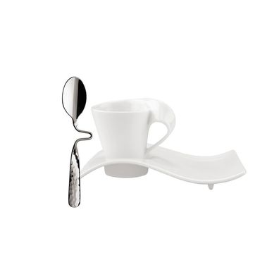 Villeroy & Boch – NewWave Caffè NWC Espressoset 3tlg.- EC – Premium Porcelain –