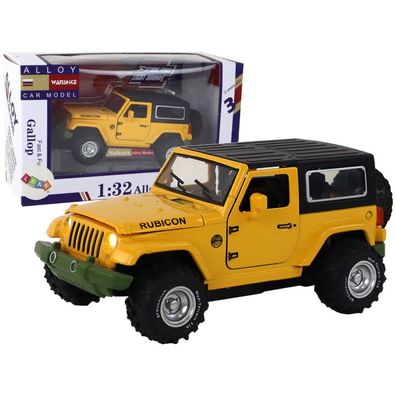 Geländewagen mit batteriebetriebenem Friktionsantrieb, Metall, Gelb, 1:32