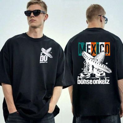 Böhse Onkelz Mexico T-Shirt Herren - Rock Band Fan Shirt Sombrero Design