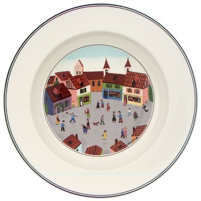Villeroy & Boch – Design Naif Suppenteller Dorf 221 mm, 310 ml – Premium Porcelain
