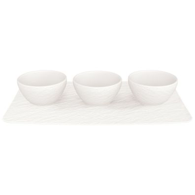 Villeroy & Boch – Manufacture Rock blanc Set Dipschälchen 4tlg. 79 x 79 x 98 mm –