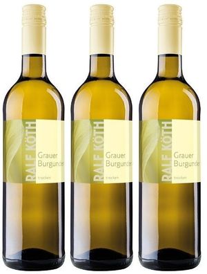 Geschenk 3er Karton Grauer Burgunder trocken je 0,75 Liter