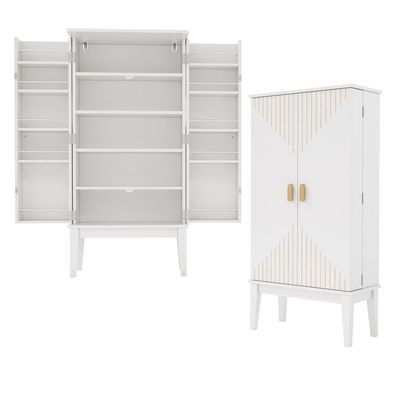 120x59x30 cm Küchenschrank Sideboard 2 Türen Aufbewahrungsschrank