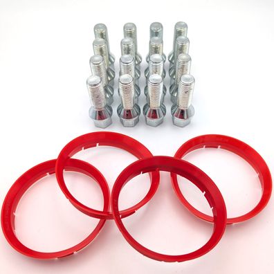 Borbet Felgen Anbausatz 5215 SI Radschrauben Zentrierringe Für AUDI 80/90