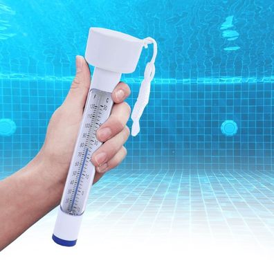 Premium Wasser Thermometer für Pool Schwimmbecken Weiss Skala 0-50°C 19cm
