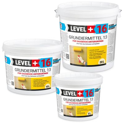 Grundiermittel 5-20L Konzentrat 1:3 unter Putze, Spachtelmassen, Gipskleber L+16