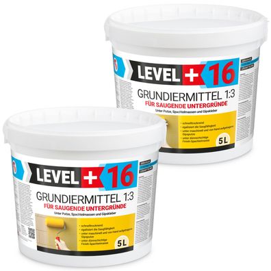Grundiermittel 2x5L Konzentrat 1:3 unter Spachtelmassen, Gipskleber, Putze L+16