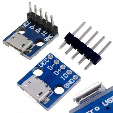 Rosfix Micro USB Buchse 5 Pin – PCB Montage | Kompakt für DIY Projekte