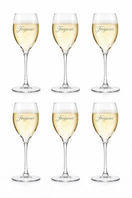 Freixenet Sektgläser 6er Set 0,1L geeicht – Original Gläser mit Freixenet Schri