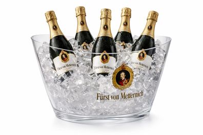 Fürst von Metternich Flaschenkühler / Getränkekühler 40 cm breit – transparente