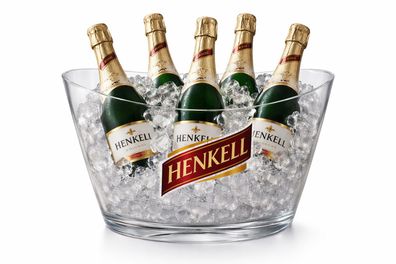Henkell Flaschenkühler / Getränkekühler 40 cm breit – transparenter Champagnerk