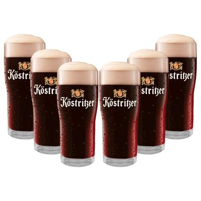 Köstritzer Biergläser 6er Set 0,3L geeicht – Original Biergläser mit Köstritzer