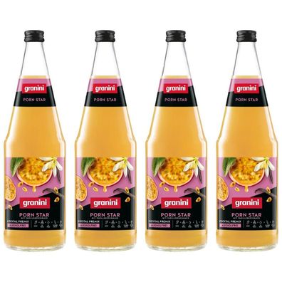 granini Porn Star Cocktail Premix alkoholfrei 4x 1,0L – Maracuja-Vanille Frucht