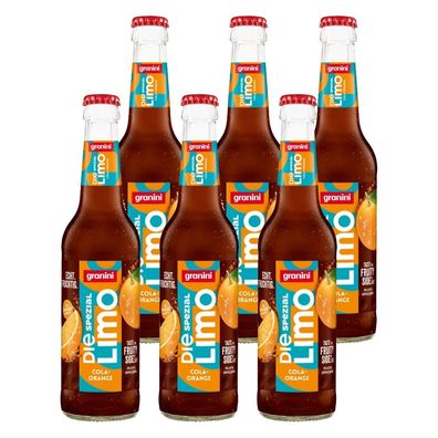 granini Die Limo Spezial Cola-Orange 6x 0,33L – Erfrischungsgetränk mit Cola
